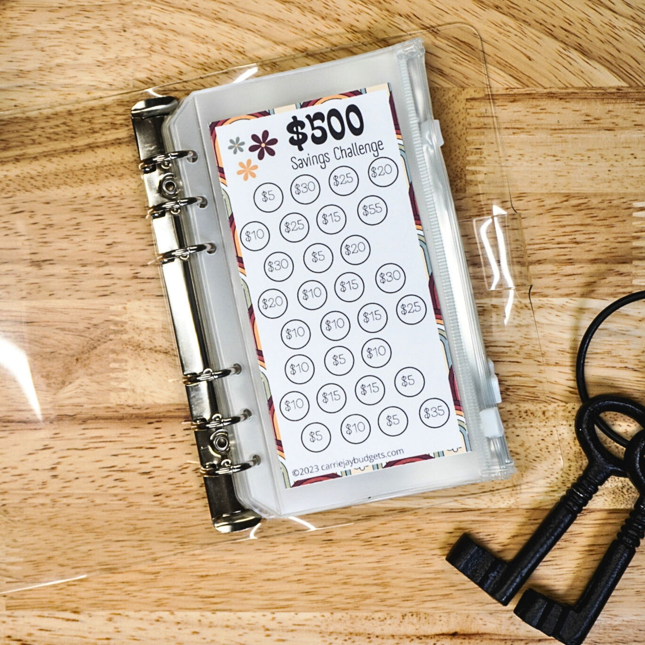 Retro Floral Savings Challenge Set