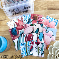 Thumbnail for Watercolor 100 Envelope Challenge Box