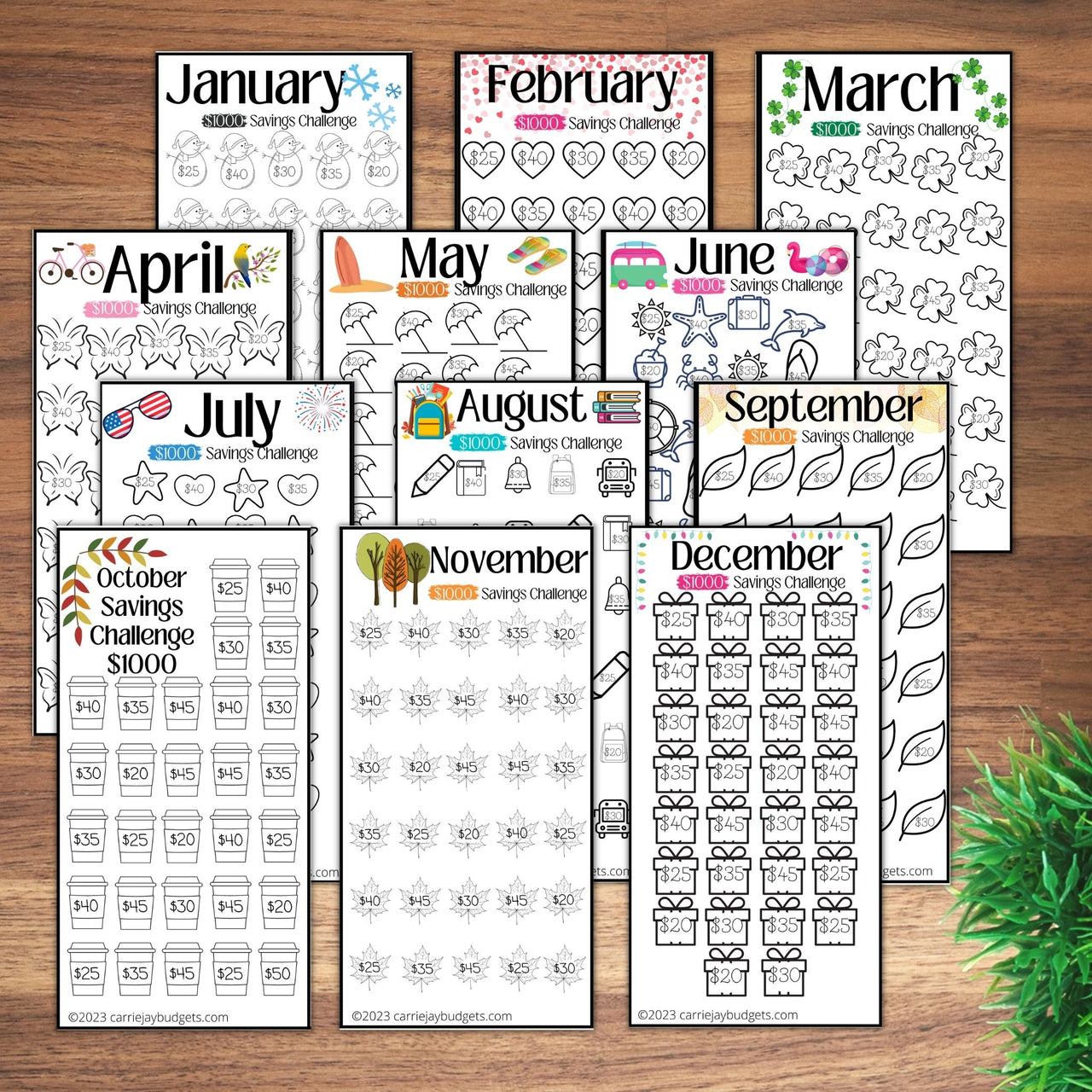 Cherry A6 Savings Challenge Starter Set