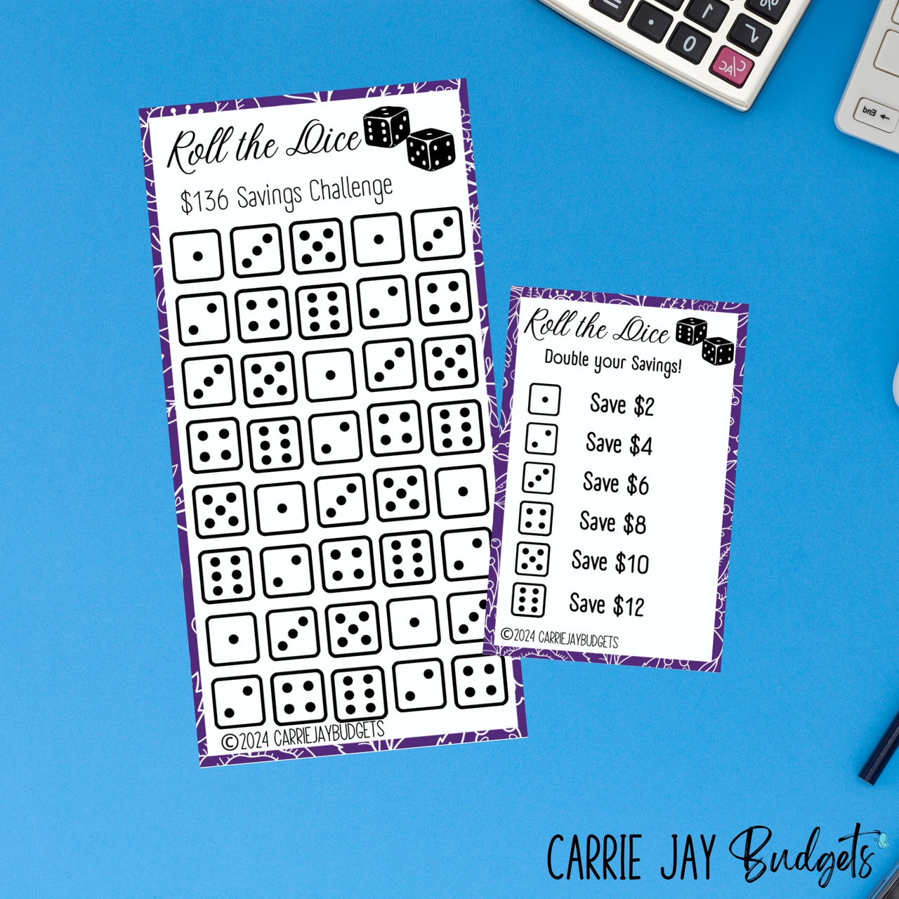Roll the Dice Savings Challenge A6