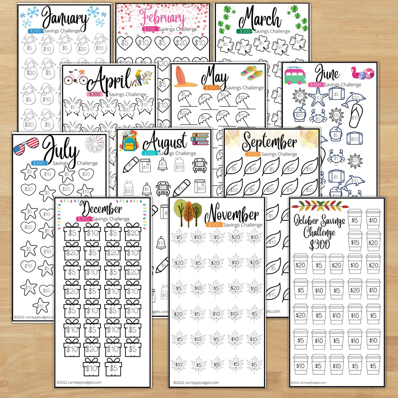 Cherry A6 Savings Challenge Starter Set