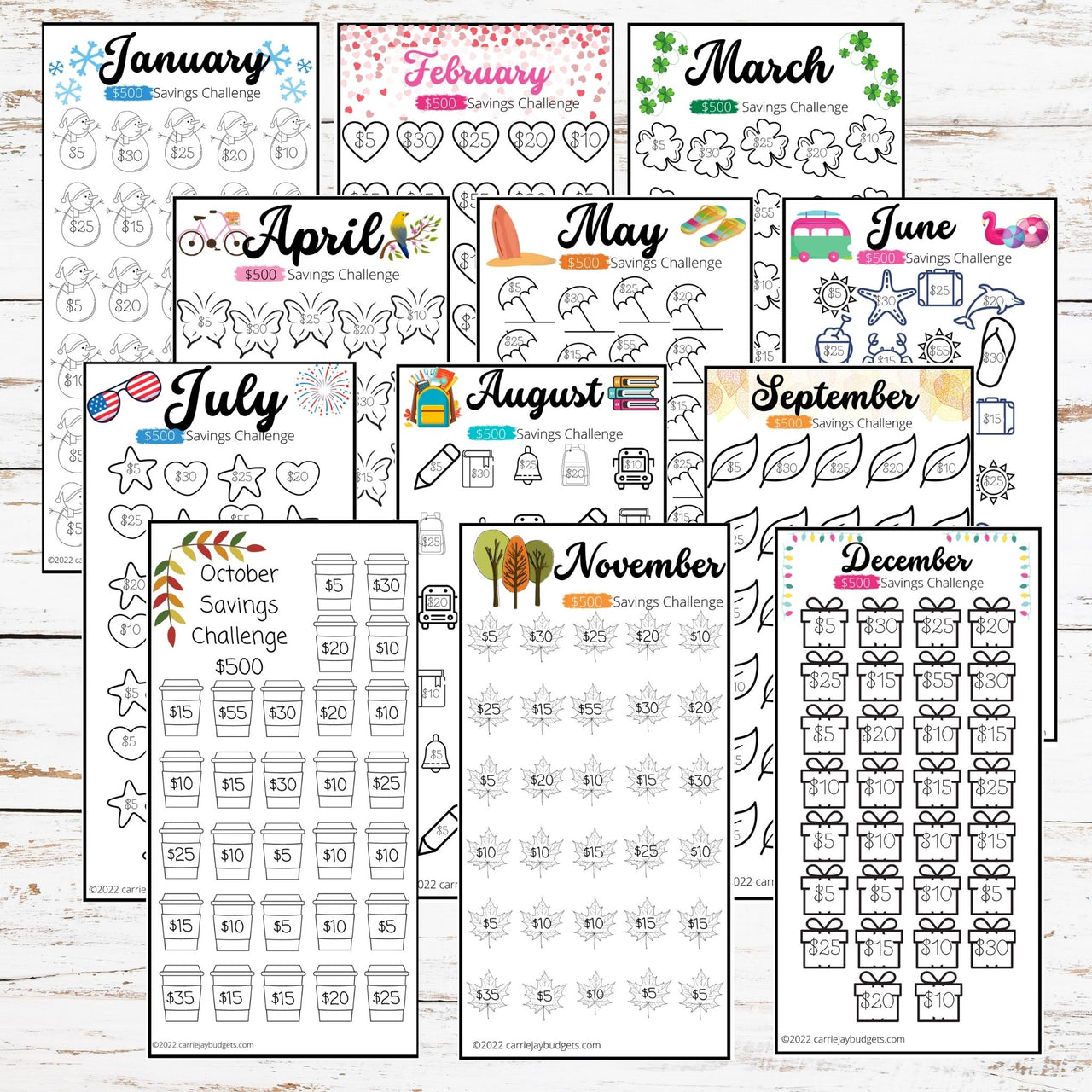 Cherry A6 Savings Challenge Starter Set