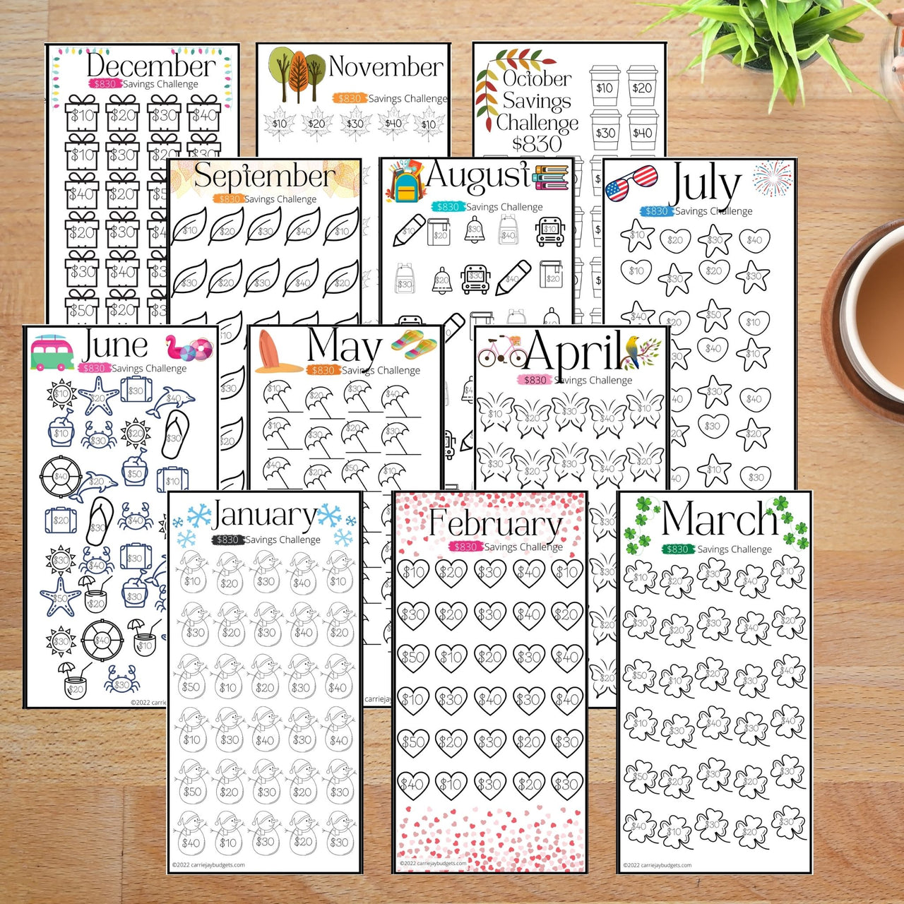 Cherry A6 Savings Challenge Starter Set