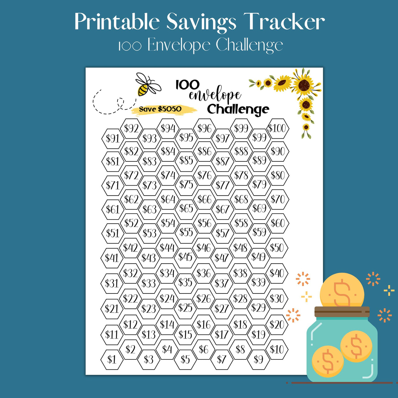 100 Envelope Challenge Tracker