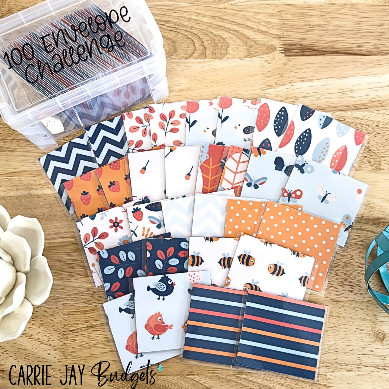 Spring 100 Envelope Challenge Box