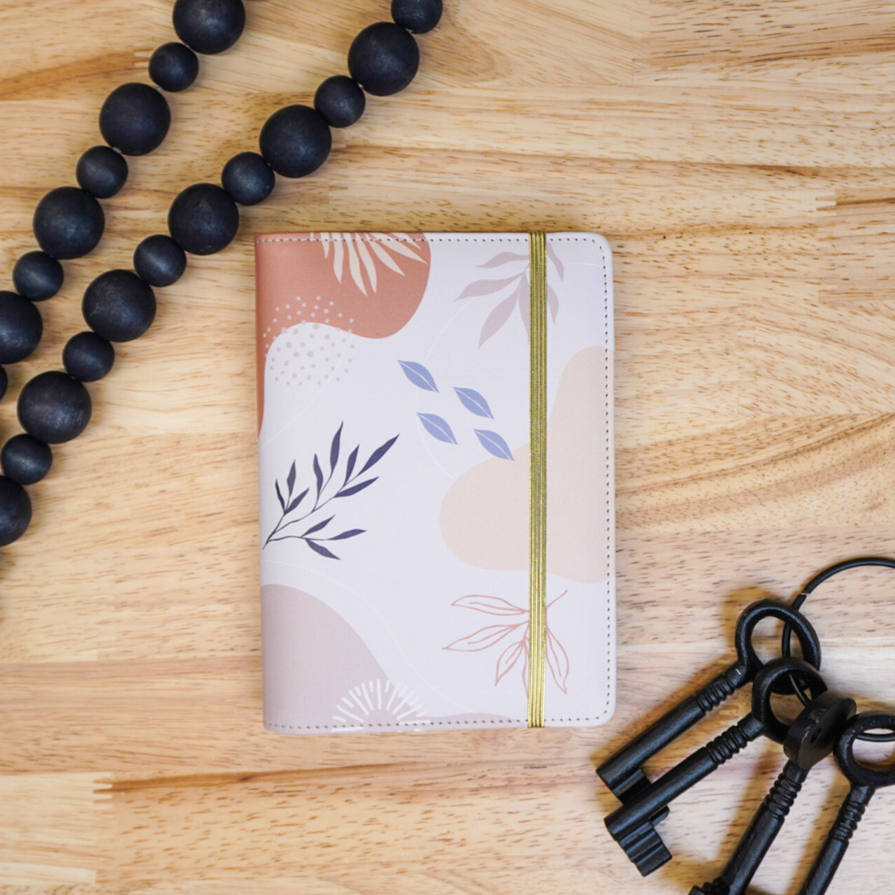 Beige Leaves A6 Savings Challenge Starter Set