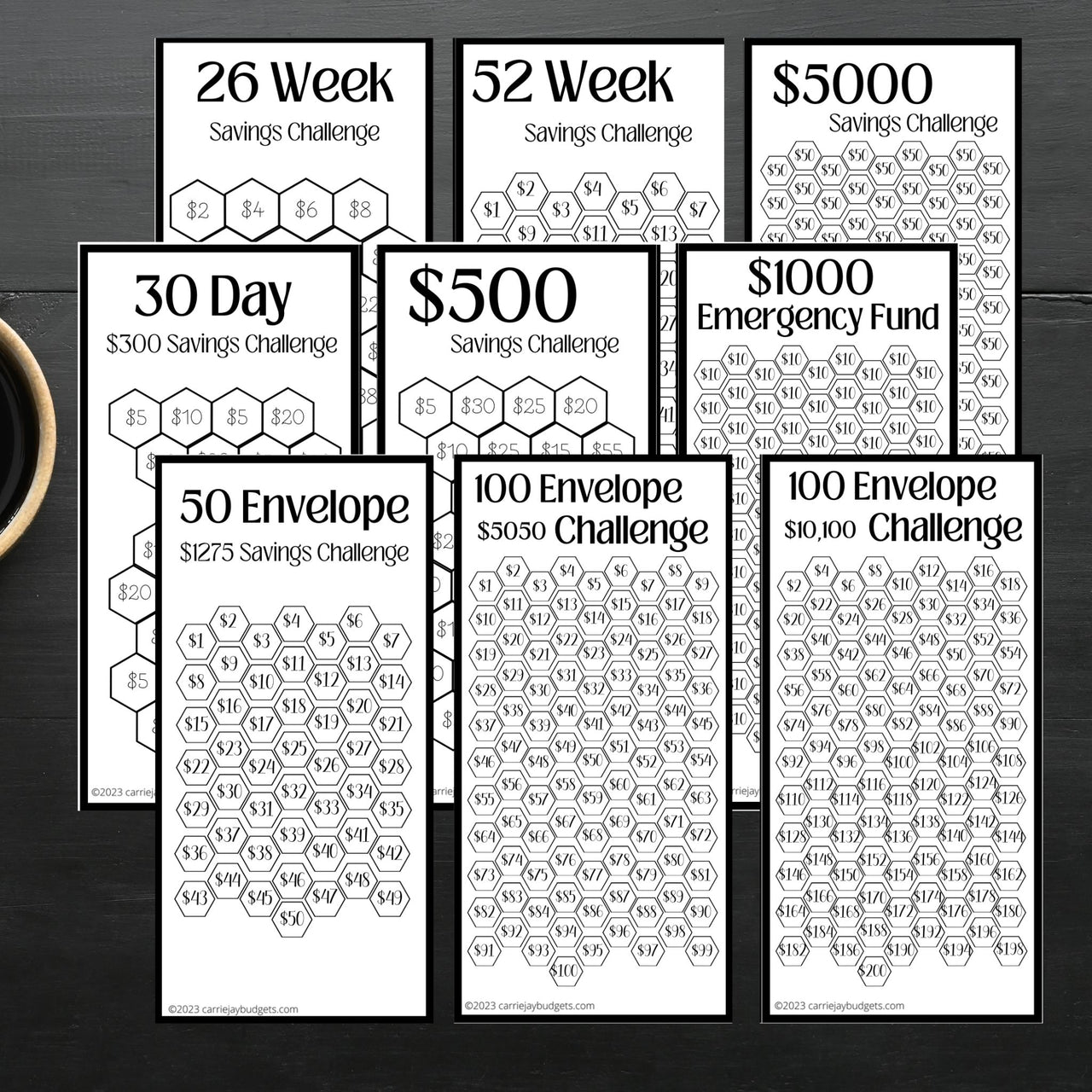 Cherry A6 Savings Challenge Starter Set