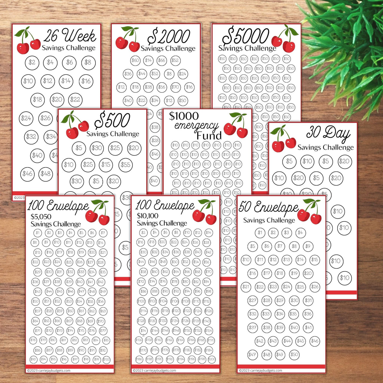 Cherry A6 Savings Challenge Starter Set