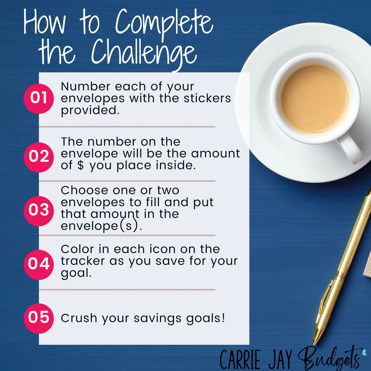 Spring 100 Envelope Challenge Box