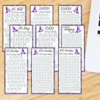 Thumbnail for Beige Leaves A6 Savings Challenge Starter Set