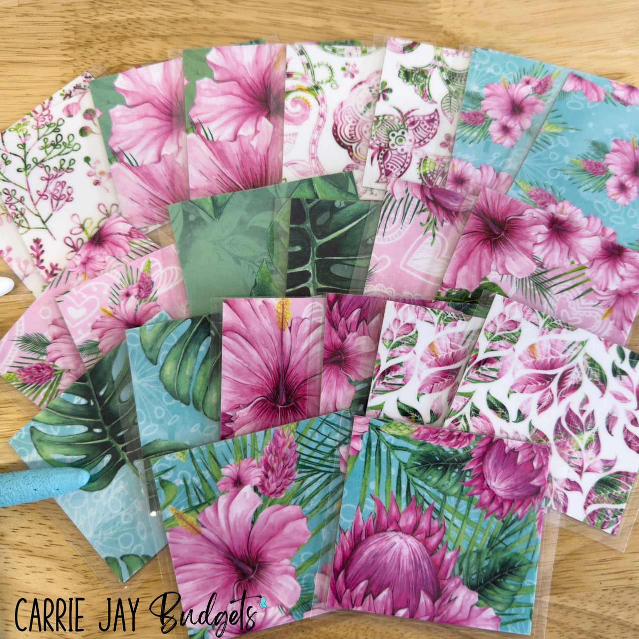 Tropical 100 Envelope Challenge Box